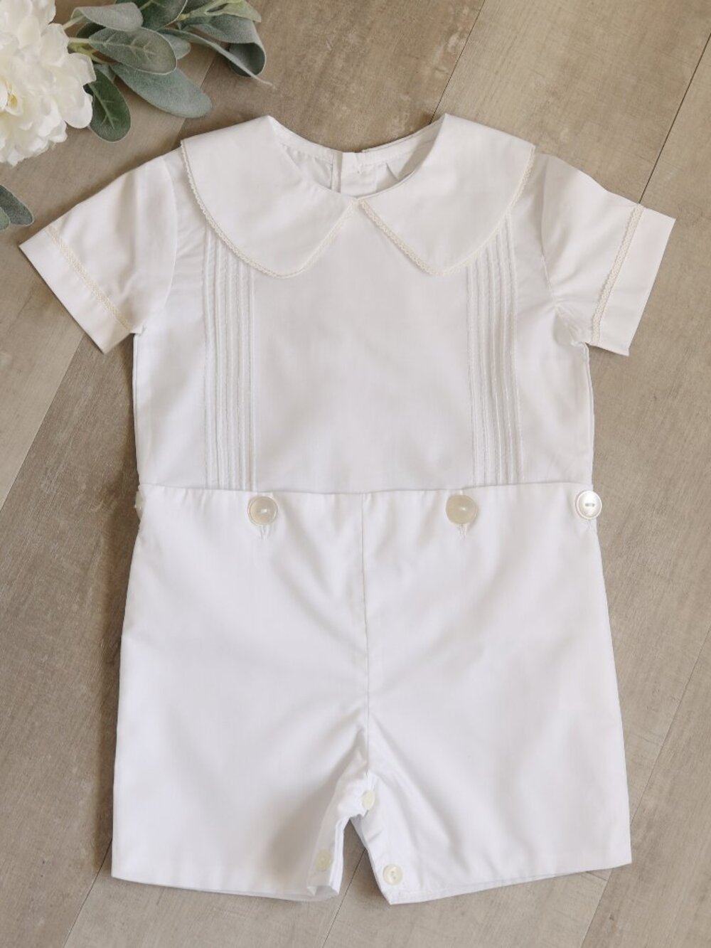 White Heirloom Bobby Suit Button-On Size 2T Ring Bearer Special Occasion NWT